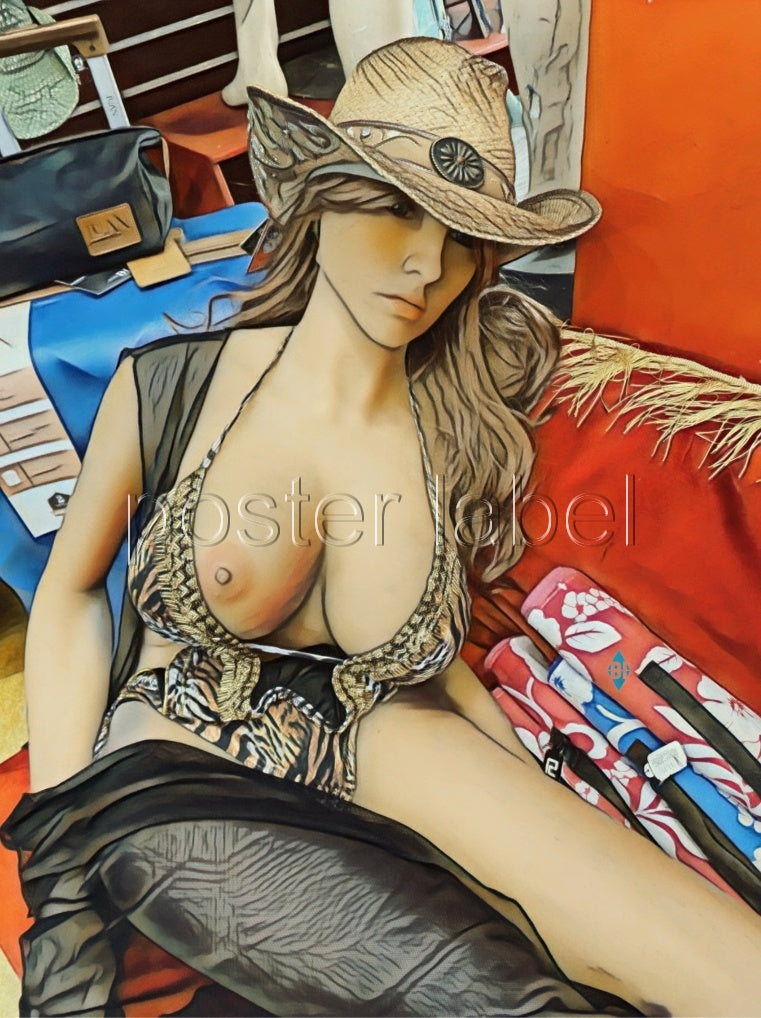 Digital Poster "cowboy girl"  from Key West– Minimalist Design