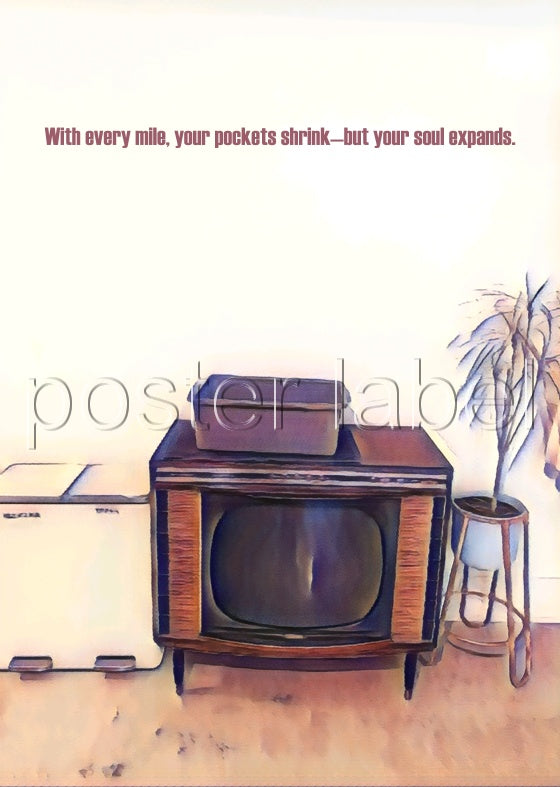 Digitální plakát "TV" z Charlestonu – Minimalistický design