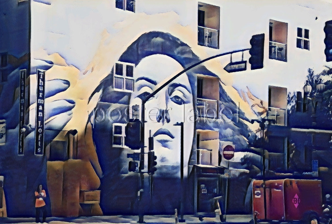 Digital Poster "girl" from Los Angeles – Minimalist Design