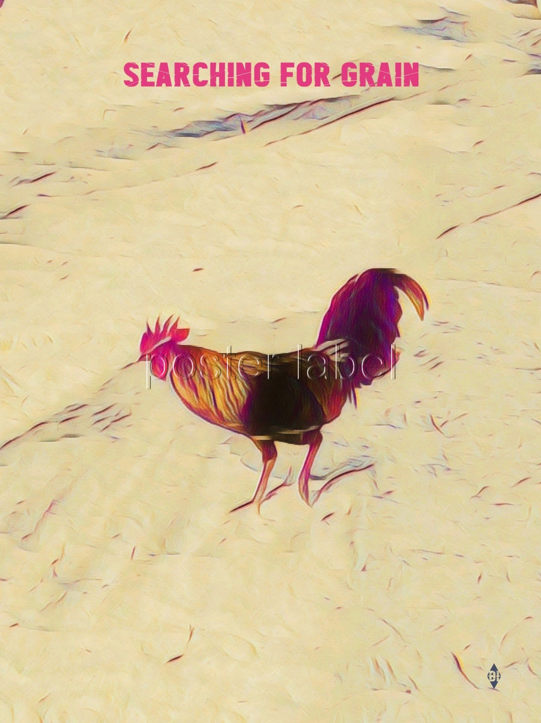 Digital Poster "Rooster" from Key West – Minimalist Design