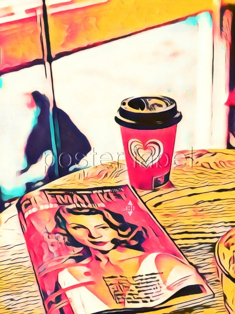 Digital Poster "cafe" from Copenhagen – Minimalist Design