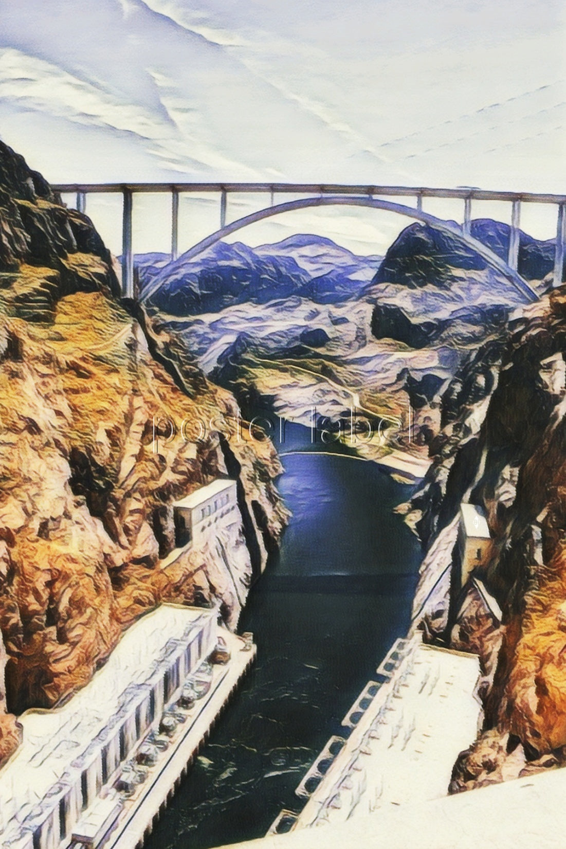 Digital Poster "between NV AZ" – Minimalist Design