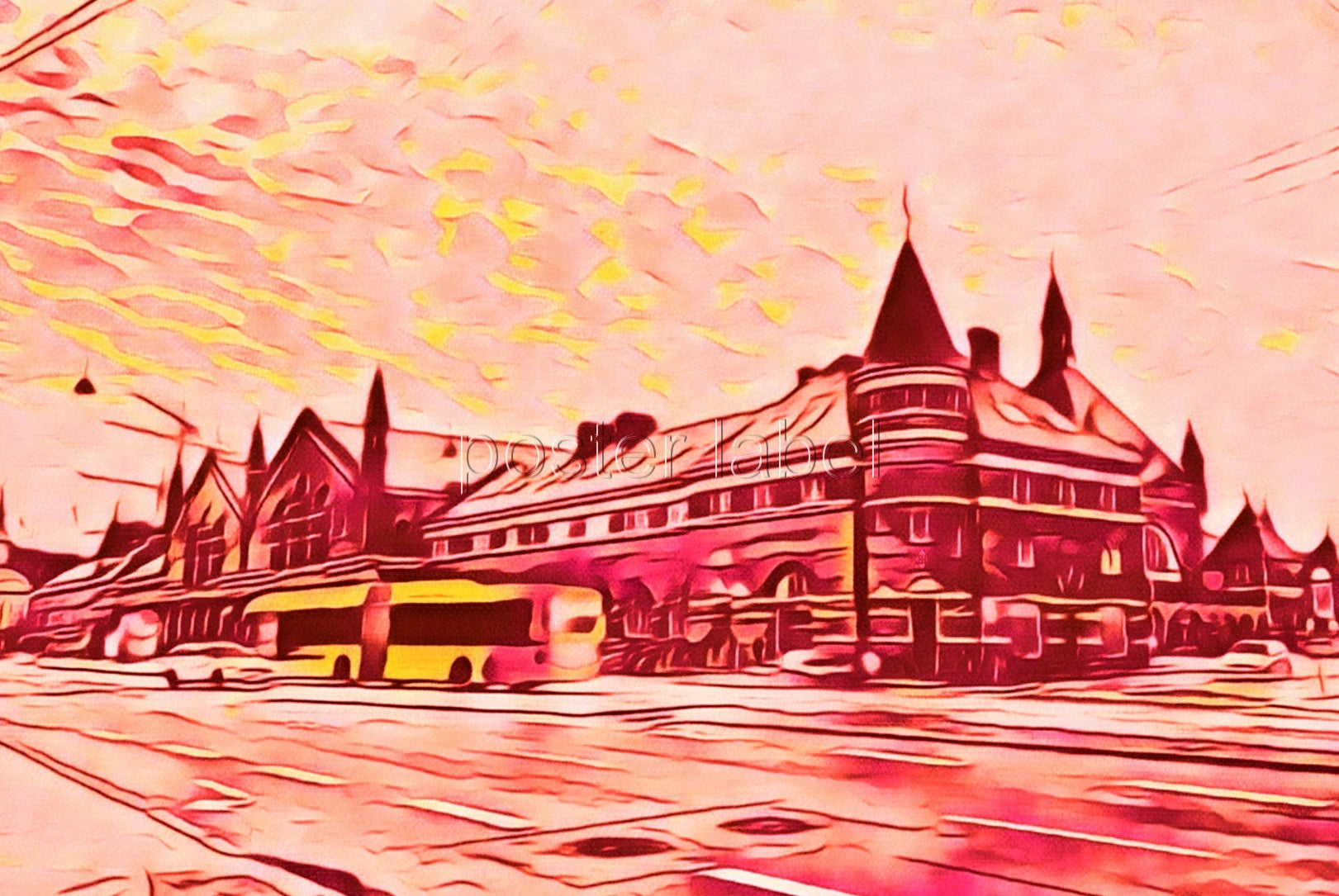 Digital Poster "boston crossing" – Minimalist Design