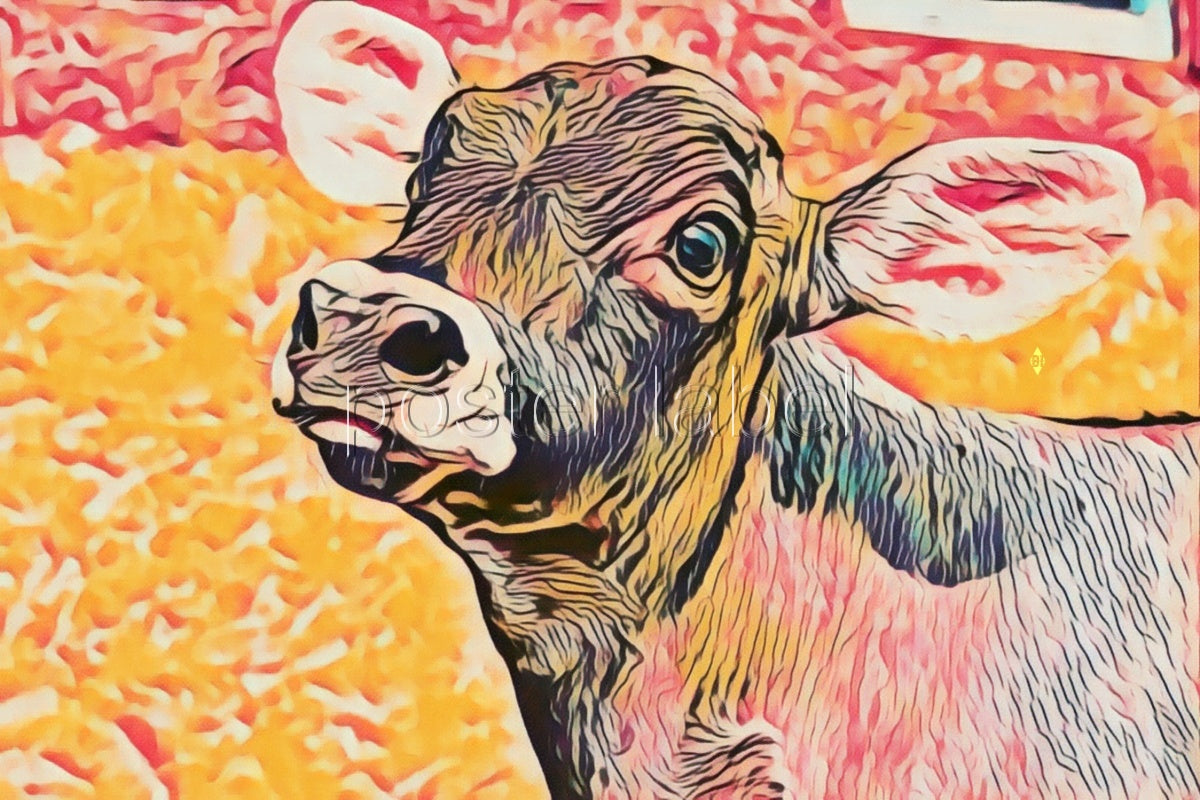 Digital Poster "calf" – Minimalist Design