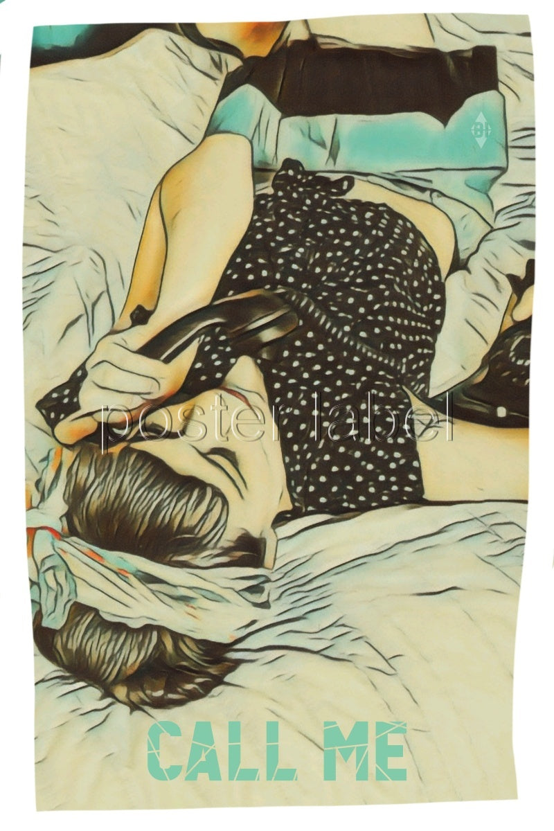 Digital Poster "call me" from Prague – Minimalist Design