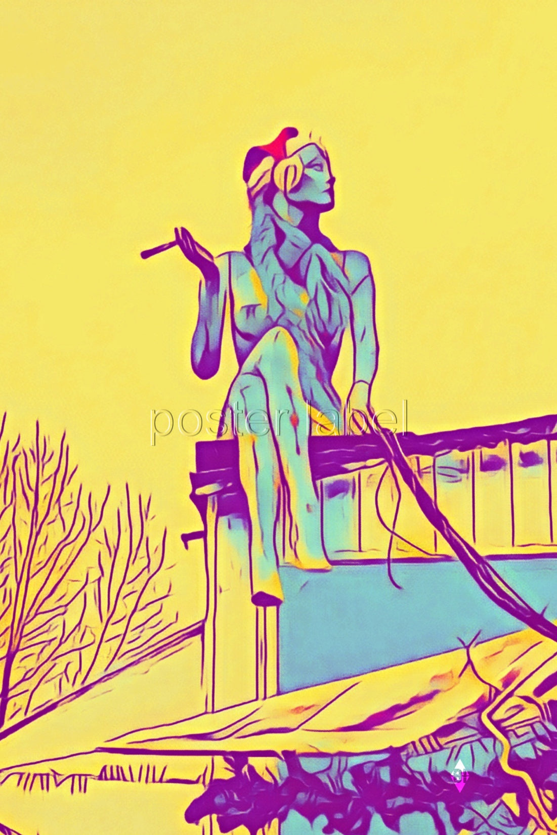 Digital Poster "copenhagen girl" – Minimalist Design