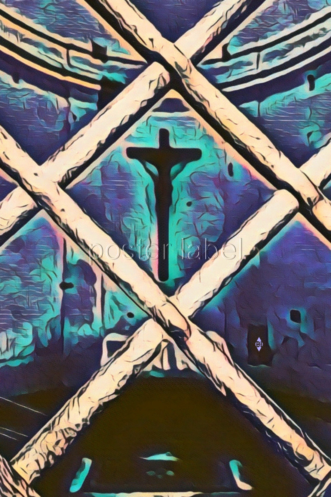 Digital Poster "cross" – Minimalist Design