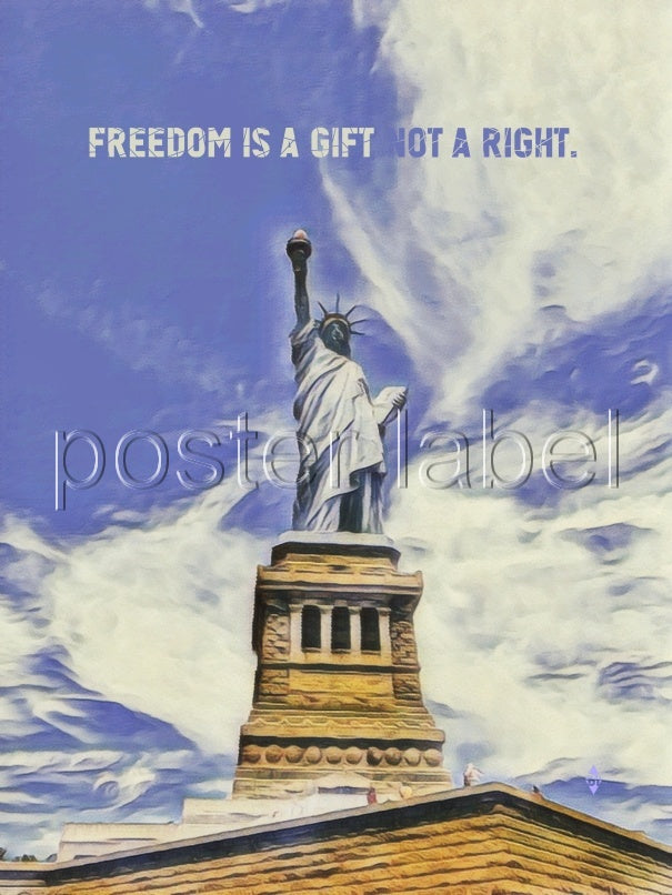Digital Poster "freedom" from NYC – Minimalist Design