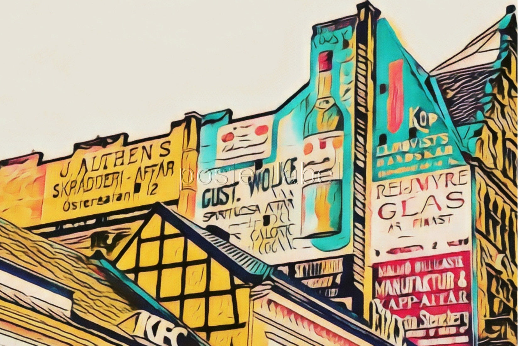 Digital Poster "house" in New Orleans – Minimalist Design