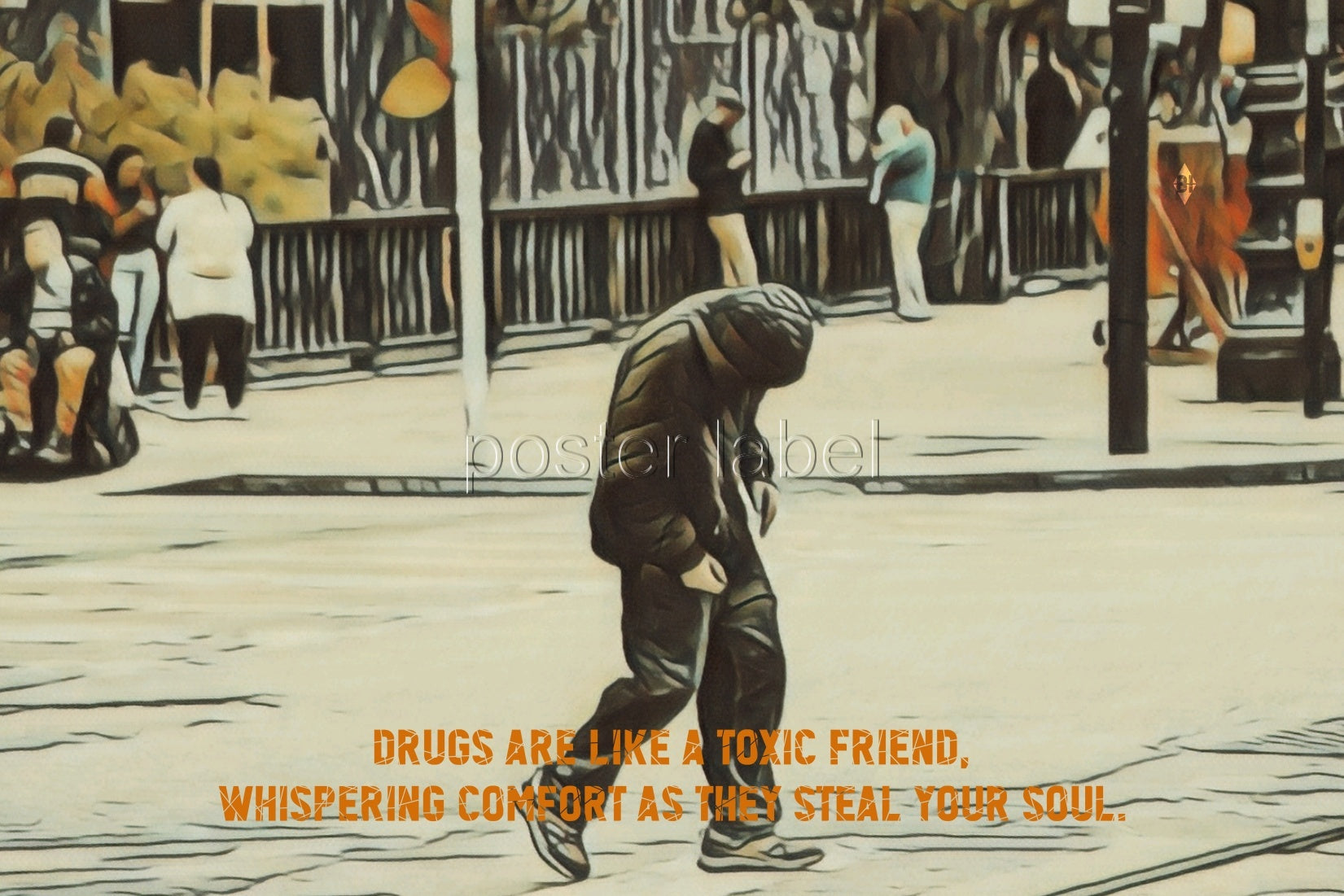 Digital Poster "mine head" from Los Angeles – Minimalist Design